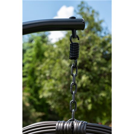 "Венеция" подвесное кресло-кокон из искусственного ротанга, цвет бронзовый с бежевой подушкой