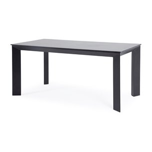 "Венето" обеденный стол из HPL 140х80см, цвет "серый гранит", каркас черный