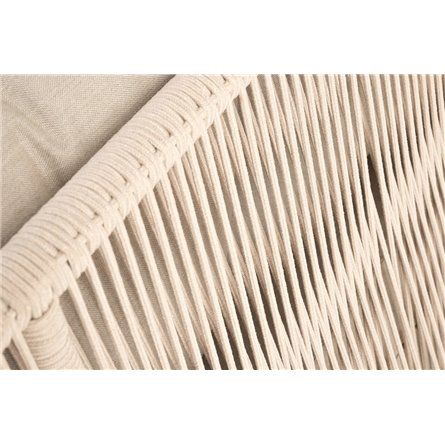 "Багамы" лаунж-зона 5-местная плетеная из роупа (веревки), каркас алюминиевый бежево-серый, роуп серо-коричневый