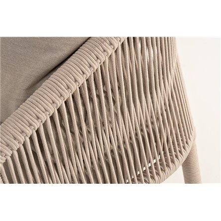 "Багамы" лаунж-зона 5-местная плетеная из роупа (веревки), каркас алюминиевый бежево-серый, роуп серо-коричневый