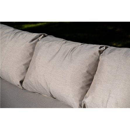 "Верона" лаунж-зона 5-местная плетеная из роупа (веревки), каркас алюминиевый белый, роуп бежевый