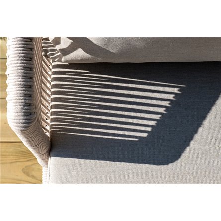 "Верона" лаунж-зона 5-местная плетеная из роупа (веревки), каркас алюминиевый белый, роуп бежевый