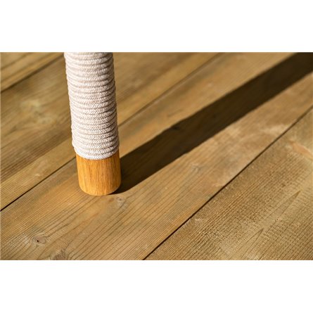 "Верона" лаунж-зона 5-местная плетеная из роупа (веревки), каркас алюминиевый белый, роуп бежевый