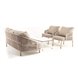 "Верона" лаунж-зона 5-местная плетеная из роупа (веревки), каркас алюминиевый белый, роуп бежевый "Верона" лаунж-зона 5-местная плетеная из роупа (веревки), каркас алюминиевый белый, роуп бежевый