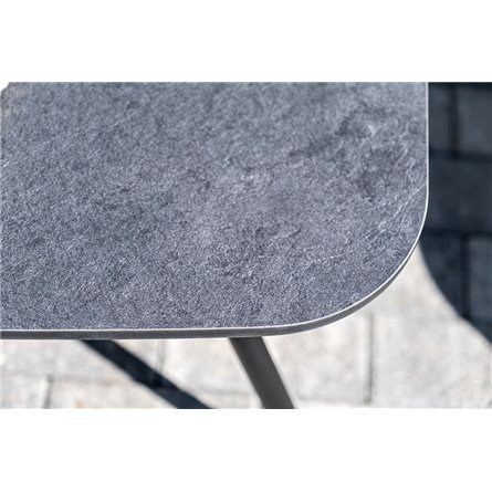 "Верона" лаунж-зона 5-местная плетеная из роупа (веревки), каркас алюминиевый темно-серый, роуп темно-серый