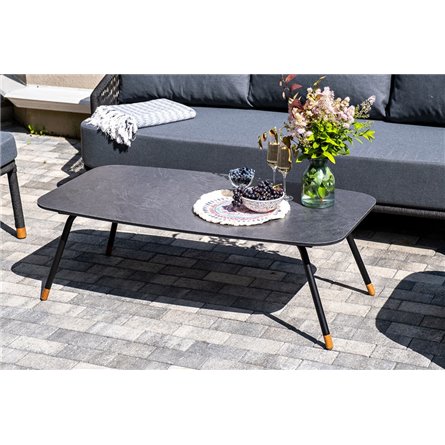 "Лугано" лаунж-зона 5-местная плетеная из роупа (веревки), каркас алюминиевый темно-серый, роуп темно-серый