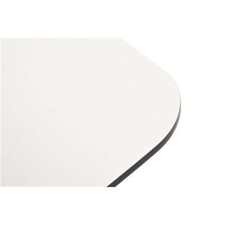 "Верона" журнальный стол из HPL 120х65, H40, каркас белый муар, цвет столешницы "молочный"