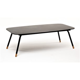 "Верона" журнальный стол из HPL 120х65, H40, каркас черный муар, цвет столешницы "серый гранит"