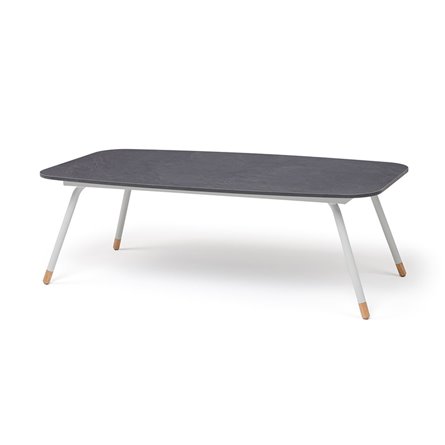 "Верона" журнальный стол из HPL 120х65, H40, каркас светло-серый (RAL 7035) муар, цвет столешницы "серый гранит"