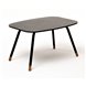 "Верона" журнальный столик из HPL 70х50, H40, каркас черный муар, цвет столешницы "серый гранит"