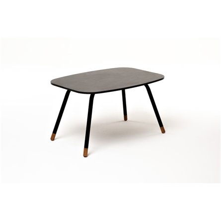 "Верона" журнальный столик из HPL 70х50, H40, каркас черный муар, цвет столешницы "серый гранит"