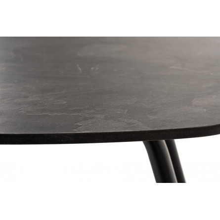 "Верона" журнальный столик из HPL 70х50, H40, каркас черный муар, цвет столешницы "серый гранит"