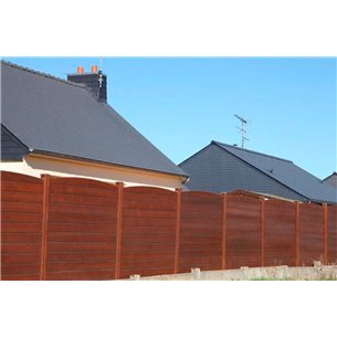 Глухой забор из шпунтованной доски ДПК Hilst 2х2м