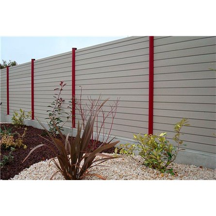 Глухой забор из шпунтованной доски ДПК Hilst 2х2м