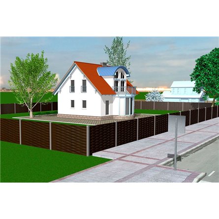 Забор "Плетенка" из ДПК Hilst 2х2