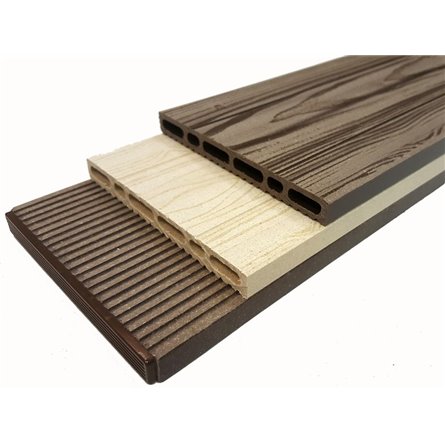 Штакетник ДПК пустотелый, широкий, 121*12*3000мм, коричневый