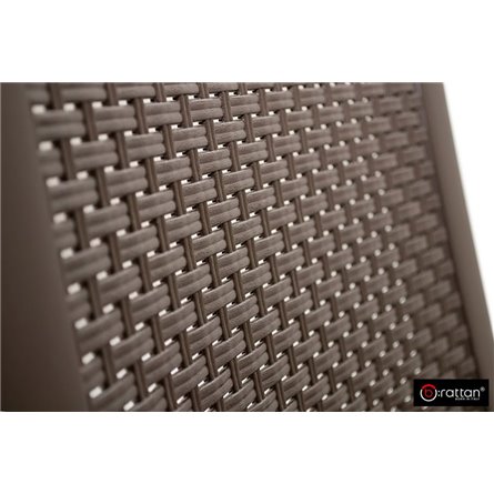 Шезлонг B:rattan MIAMI складной, коричневый (дисконт)