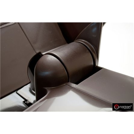 Шезлонг B:rattan MIAMI складной, коричневый (дисконт)