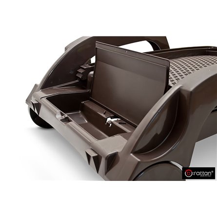 Шезлонг B:rattan MIAMI складной, коричневый (дисконт)