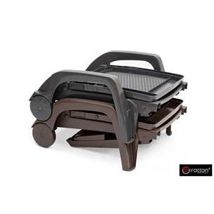 Шезлонг B:rattan MIAMI складной, коричневый (дисконт)