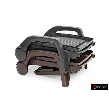 Шезлонг B:rattan MIAMI складной, коричневый (дисконт)