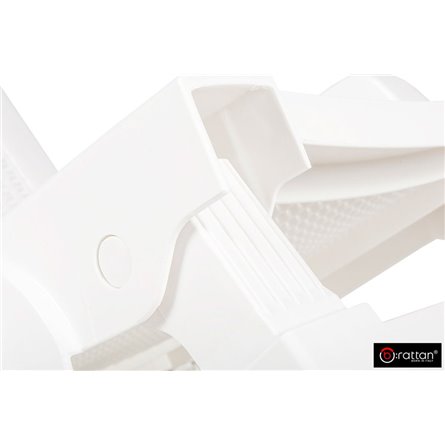 Шезлонг B:rattan MIAMI складной, белый (дисконт)