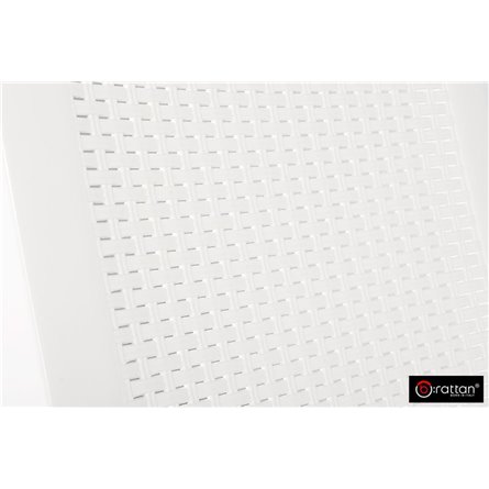 Шезлонг B:rattan MIAMI складной, белый (дисконт)