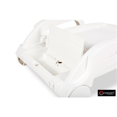 Шезлонг B:rattan MIAMI складной, белый (дисконт)