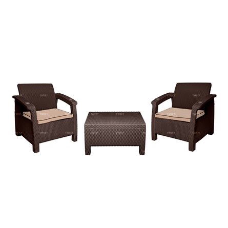 Комплект на балкон TWEET Balcony Set, цвет: венге