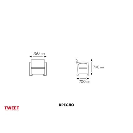 Комплект кресел TWEET Double Seat, цвет: белый