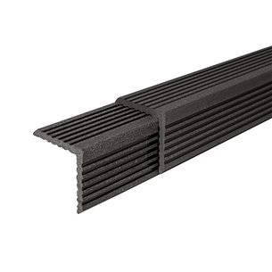 Уголок ДПК равнополочный NauticPrime, 57*57*3000мм вельвет, антрацит