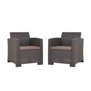 Arizona b:rattan, Кресло (2шт.), венге (2 подушки)