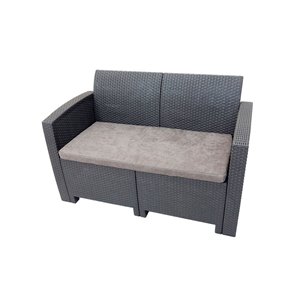 Arizona b:rattan, Диван двухместный, антрацит (2-х местная подушка)