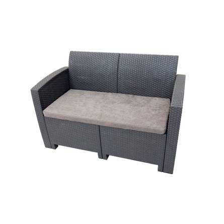 Arizona b:rattan, Диван двухместный, антрацит (2-х местная подушка)