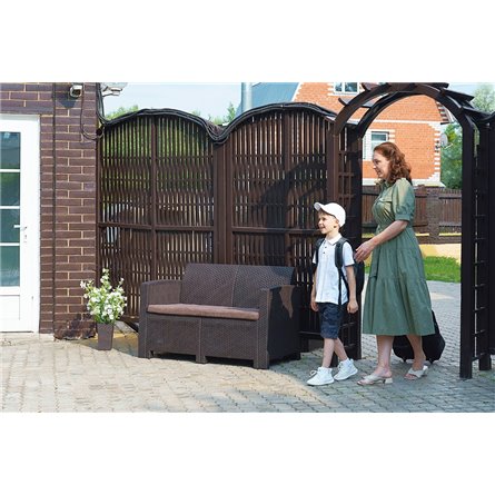 Arizona b:rattan, Диван двухместный, антрацит (2-х местная подушка)