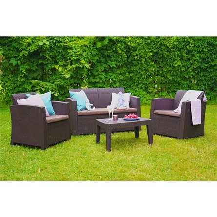 Arizona b:rattan, Диван двухместный, антрацит (2-х местная подушка)