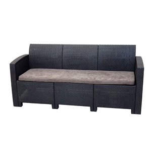 Arizona b:rattan, Диван трехместный, антрацит (3-х местная подушка)