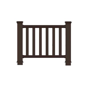 Ограждение ДПК holzhof woodstyle секция 1 м.п., с тиснением 3D,