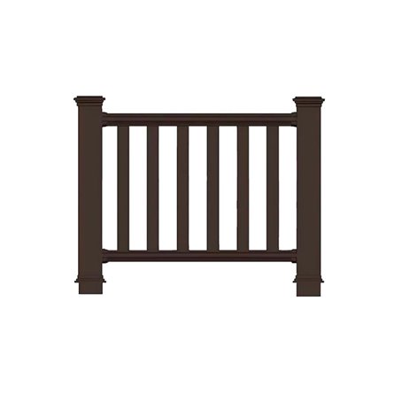 Ограждение ДПК holzhof woodstyle секция 1 м.п., с тиснением 3D,