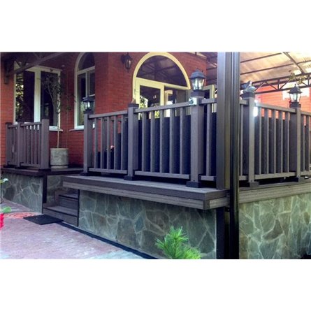 Ограждение ДПК holzhof woodstyle секция 1 м.п., с тиснением 3D,