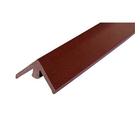 Уголок ДПК + алюминиевый профиль, коричневый - 3м