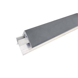 Уголок ДПК + алюминиевый профиль, серый