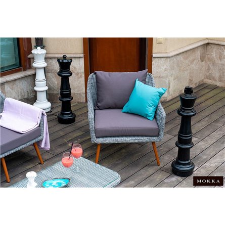 Комплект плетеной мебели MOKKA RIMINI (стол кофейный, 2 кресла, диван 3 х-местный)