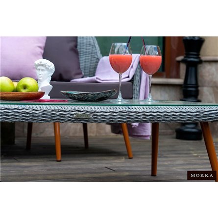 Комплект плетеной мебели MOKKA RIMINI (стол кофейный, 2 кресла, диван 3 х-местный)