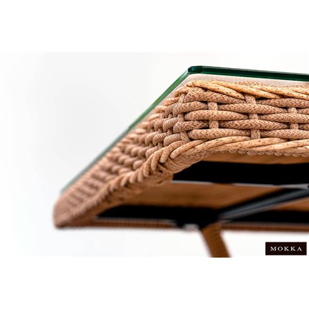 Комплект плетеной мебели MOKKA VILLA ROSA (4 кресла) + 4 подушки