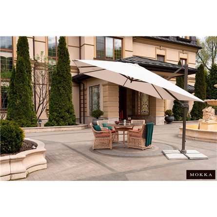 Комплект плетеной мебели MOKKA VILLA ROSA (4 кресла) + 4 подушки