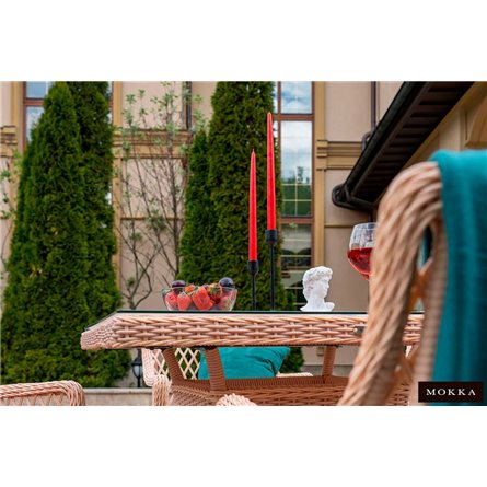Комплект плетеной мебели MOKKA VILLA ROSA (6 кресел) + 6 подушек