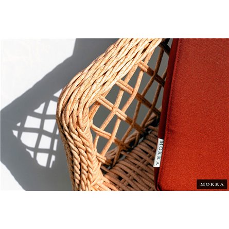 Комплект плетеной мебели MOKKA VILLA ROSA (6 кресел) + 6 подушек