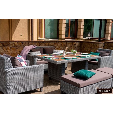 MOKKA BELLA диван 3-х местный, серый