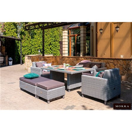 MOKKA BELLA диван 3-х местный, серый